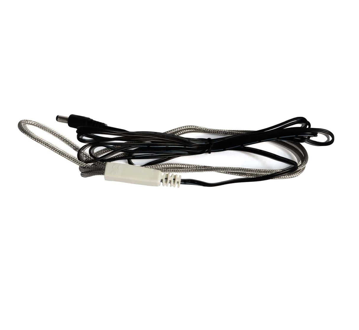 Temperature sensor probe with power cord for chick brooder heating plate.
