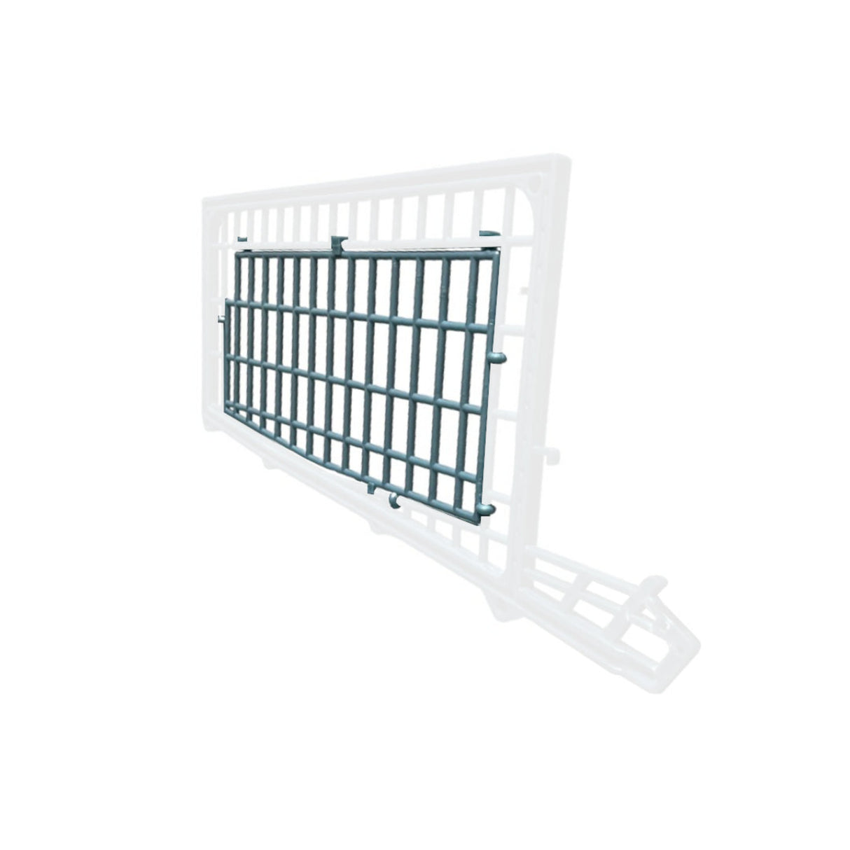 Hatching Time Cimuka. Middle Wall Divider for quail cages shown. Removeable for community-style floor plan.