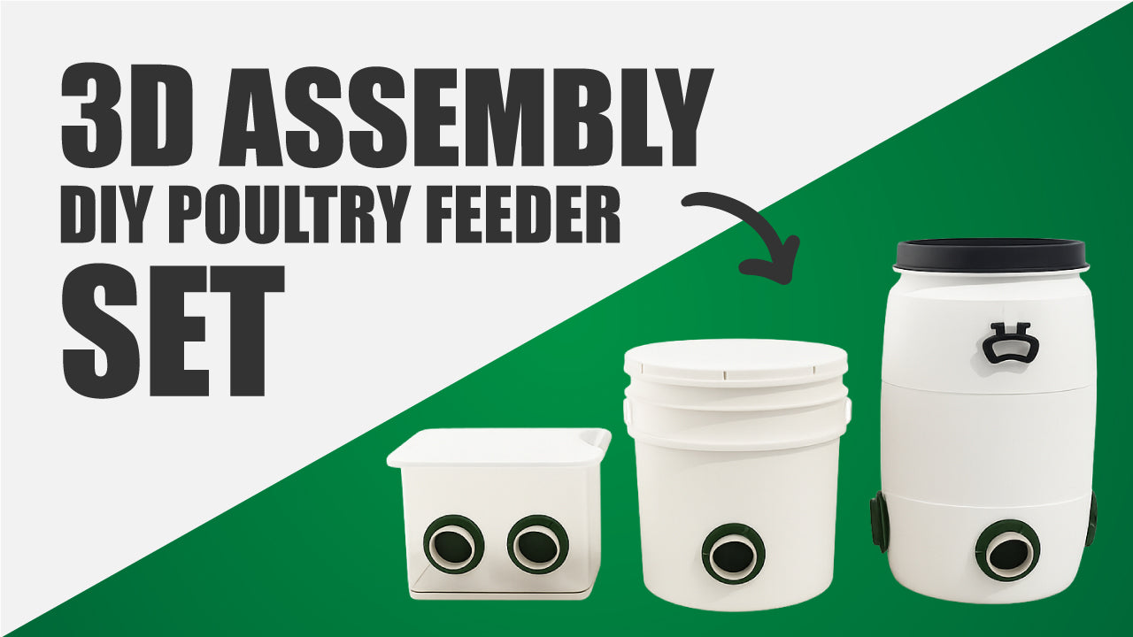 Easily convert any container into a weather-resistant chicken feeder with the DIY Feeder Set.