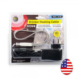 Drinker heating cable packaging with USA flag icon on a white background