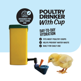 Poultry drinker with cup